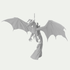 Black Dragon & Dark Elf Hero 3D Printed Model